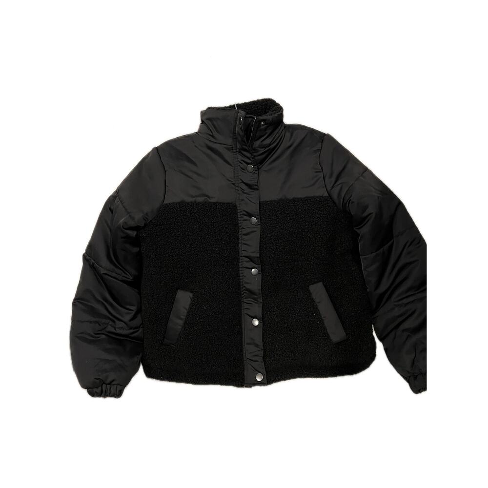 Time & Tru Cloth and Puffer Zip Up Jacket Womans S (4-6)